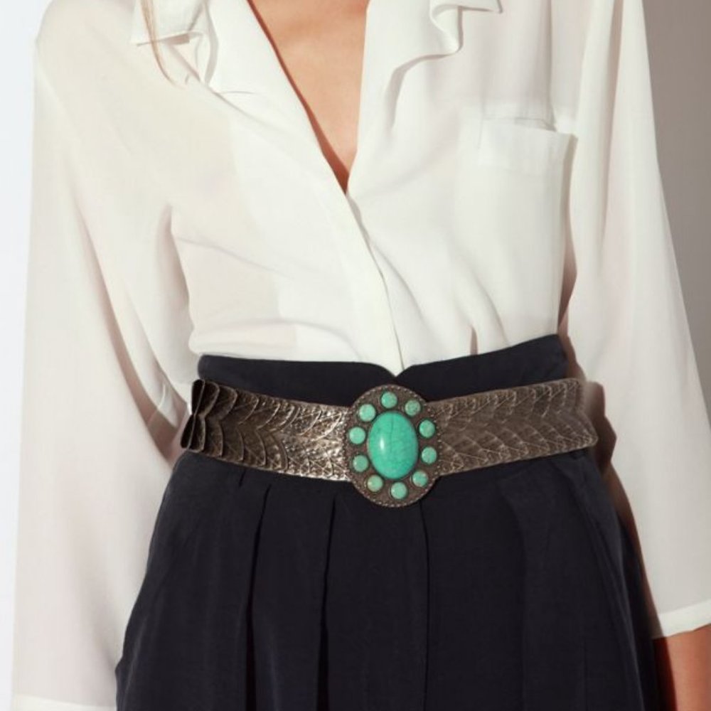 Urban Outfitters Ecote Metal and Turquoise Belt